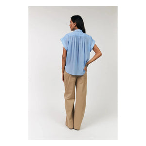 Lollys Laundry - Badal Cotton Blouse | Blue