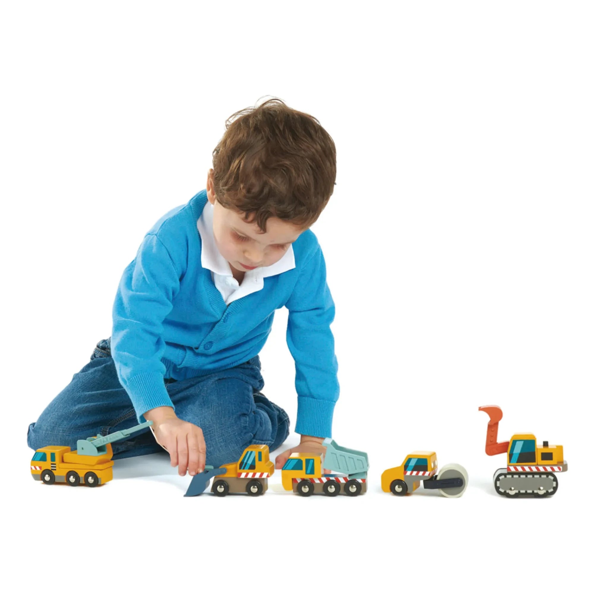 Tender Leaf Toys - Construction Site Vehicles - 5-Piece Set