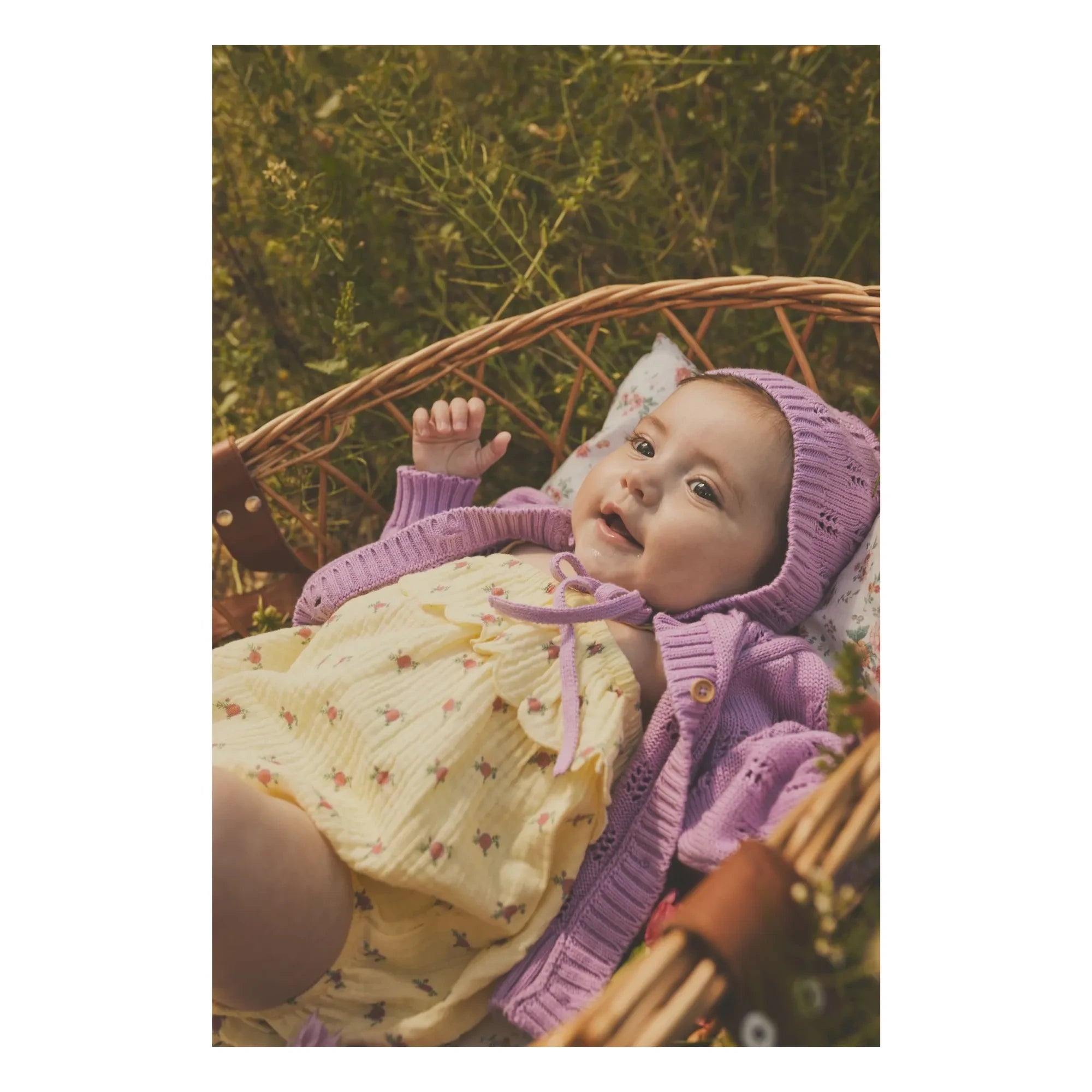 Tocoto Vintage - Floral Knit Cardigan | Purple