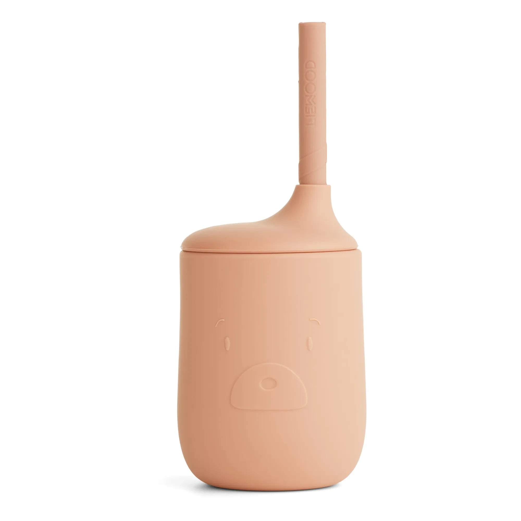Liewood - Ellis Pipetli Silikon Bardak - 2'li Set | Pembe