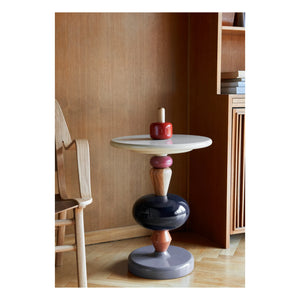 & Tradition - Shuffle Lake Polished Wooden Side Table - Mia Hamburg | White