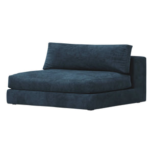 Panac Edition - Bellechasse 2-Person Fireside Chair, Velvet Fabric - 120 cm | Navy Blue