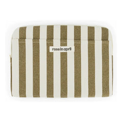 Rose in April - Striped Octave Laptop Case | Olive