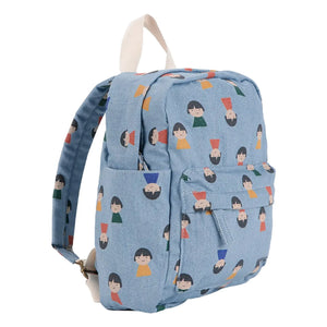 Bobo Choses - Cartoon Character Organic Cotton Backpack | Indigo Blue