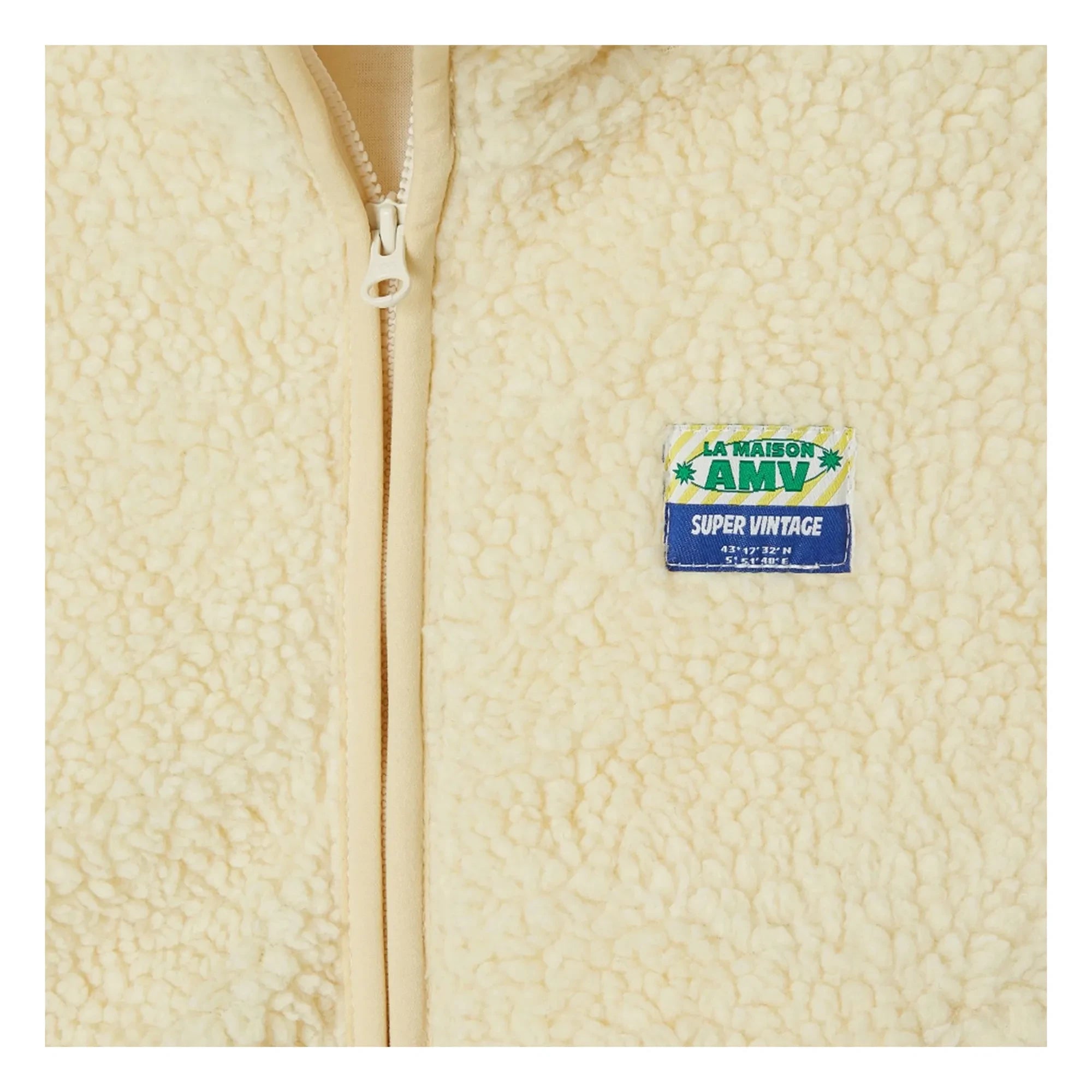 American Vintage - Sherpa Hoktown Sleeveless Jacket | Ecru