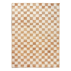 Ferm Living - Checkered Wool and Jute Rugs | Cream