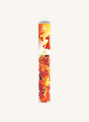 Plus-Plus - Fire Dragon Tubes - 100 Parça | Turuncu