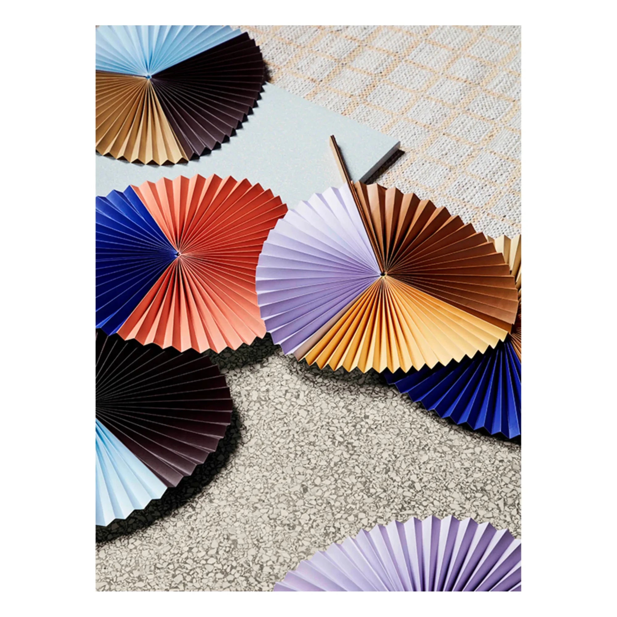 Broste Copenhagen - Saba Paper Fan Wall Decor | Light Blue