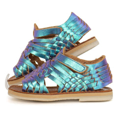 Mapache - Sandalita Mermaid Metallic Sandals | Turquoise