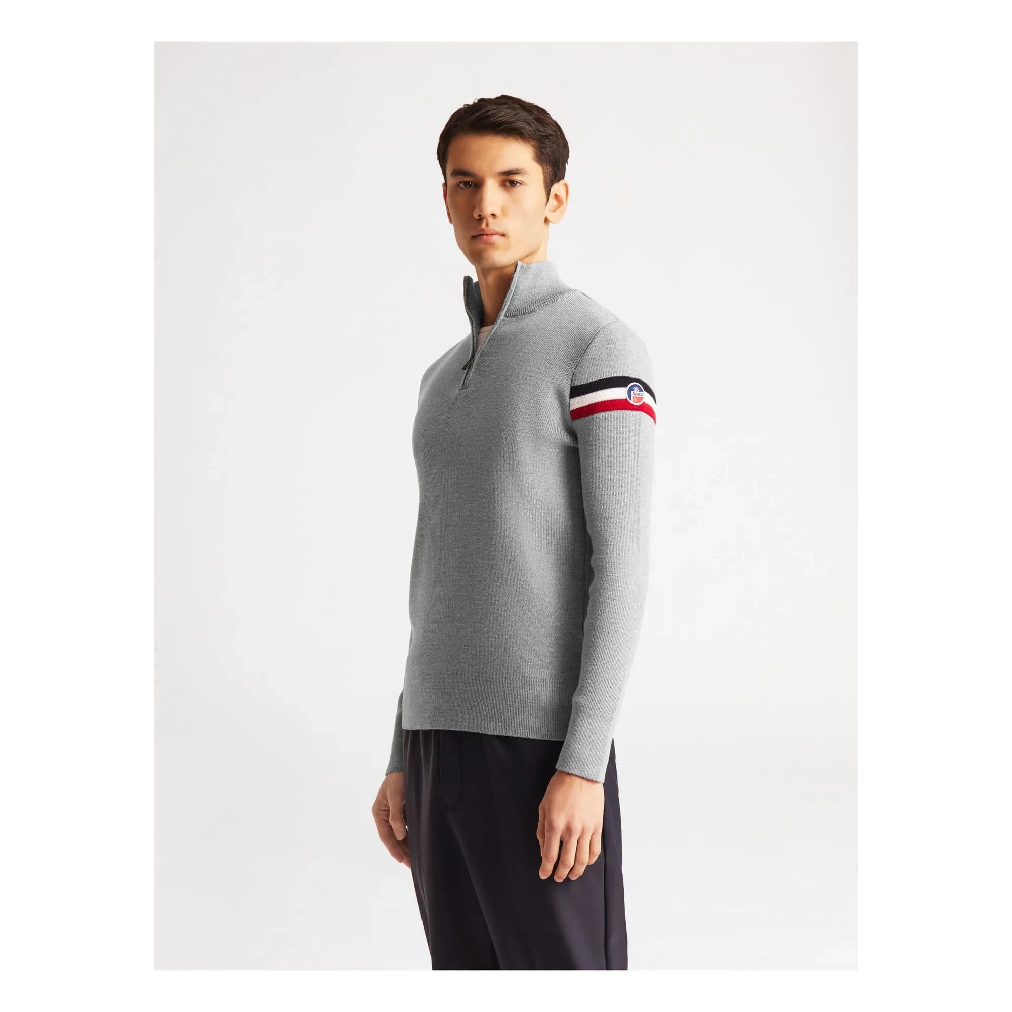 Fusalp - Wengen IV Merino Wool Zip-Up Sweatshirt | Grey