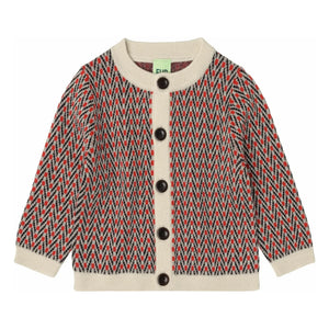 FUB - Ecru Merino Wool Chevron Cardigan