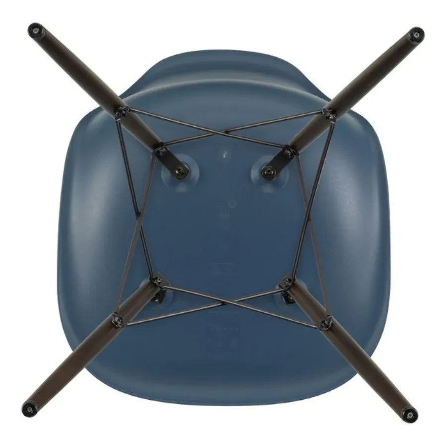 Vitra - DSW plastic chair - Maple wood base - Charles & Ray Eames | Navy Blue