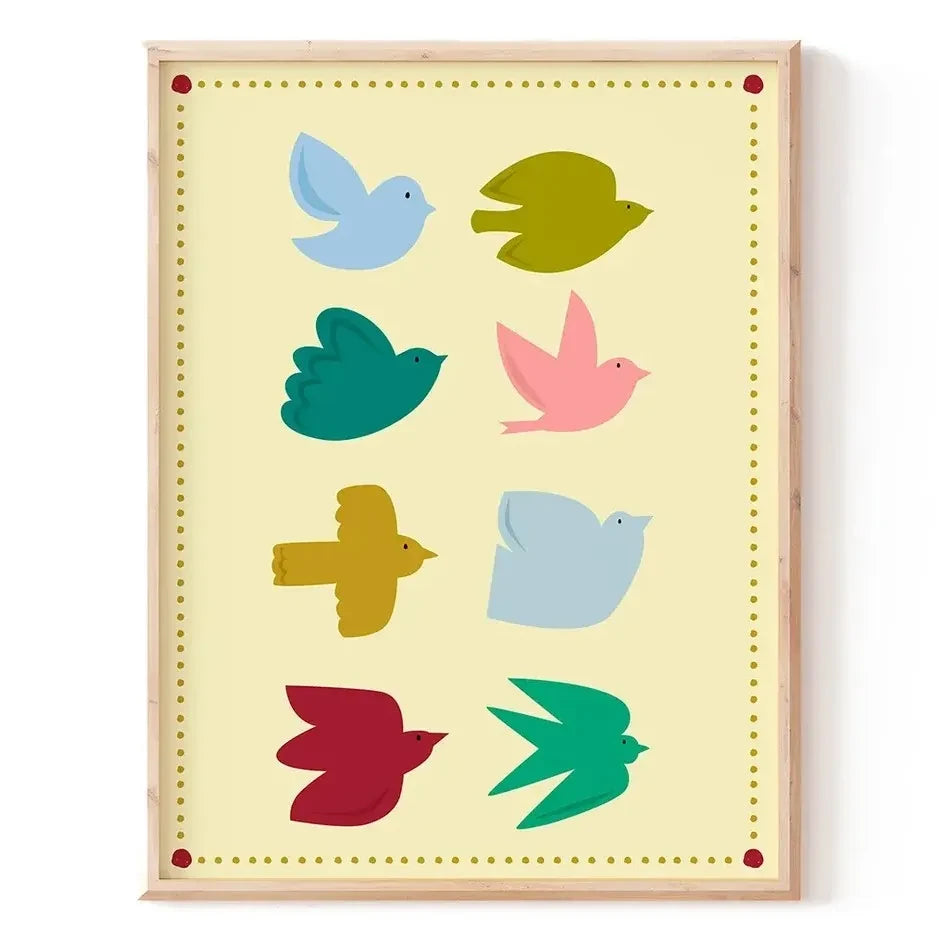 Ma petite vie - Twins Birds Poster | Cream