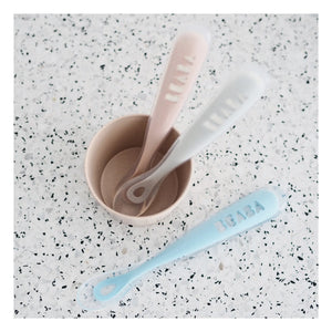 Béaba - Soft Silicone Baby Spoon | Pale Pink