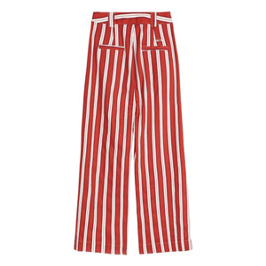 Bobo Choses - Cotton Striped Pants | Red