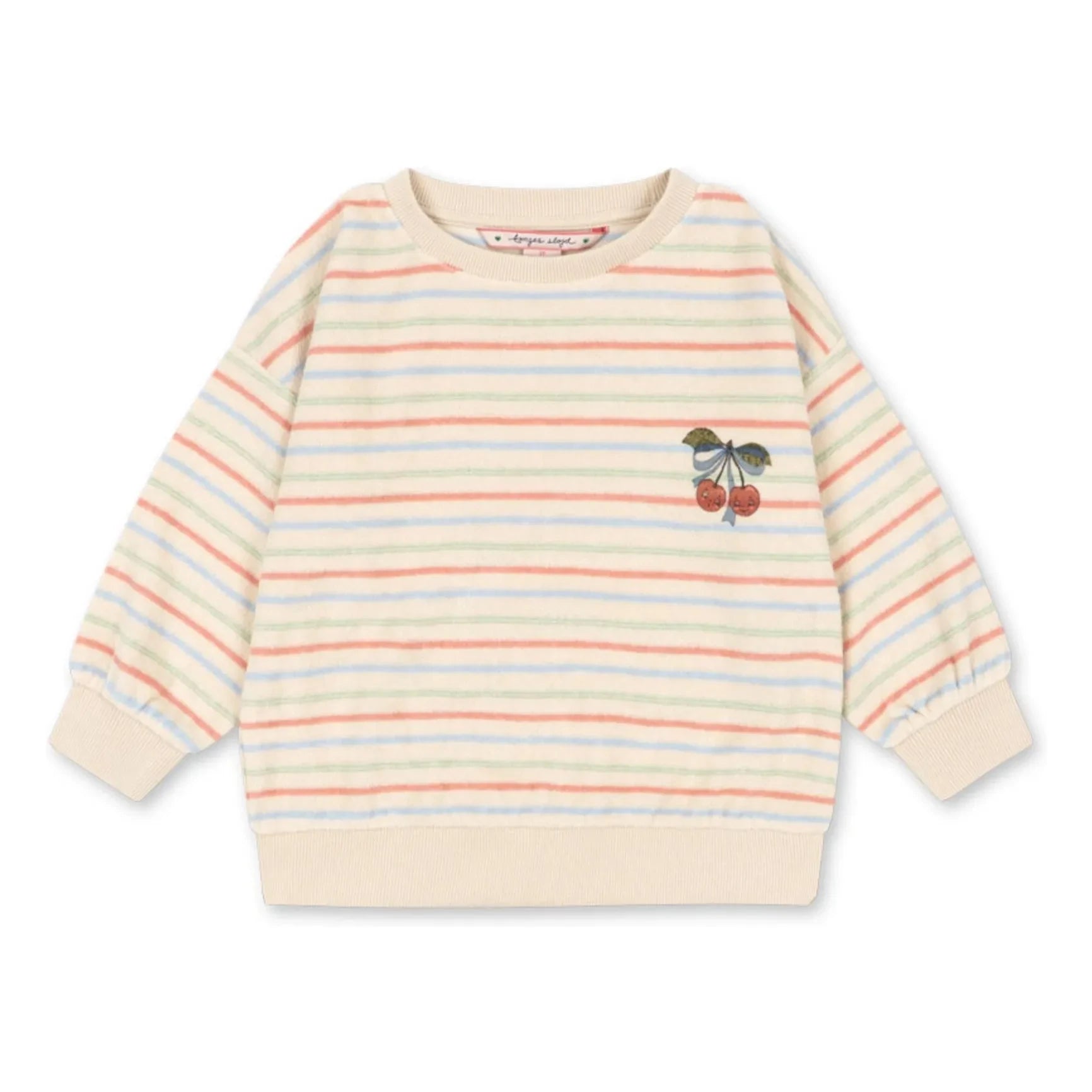 Konges Sløjd - Itty Striped Ribbed Sweatshirt Organic Cotton | Ecru