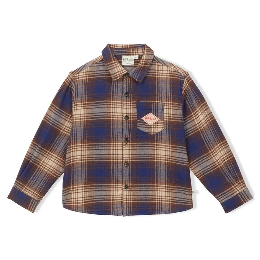 Arsène et Les Pipelettes - Checked Shirt | Navy