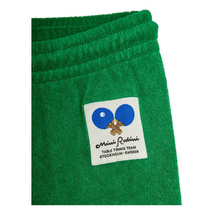 Mini Rodini - Organic cotton terry Ping Pong joggers | Green