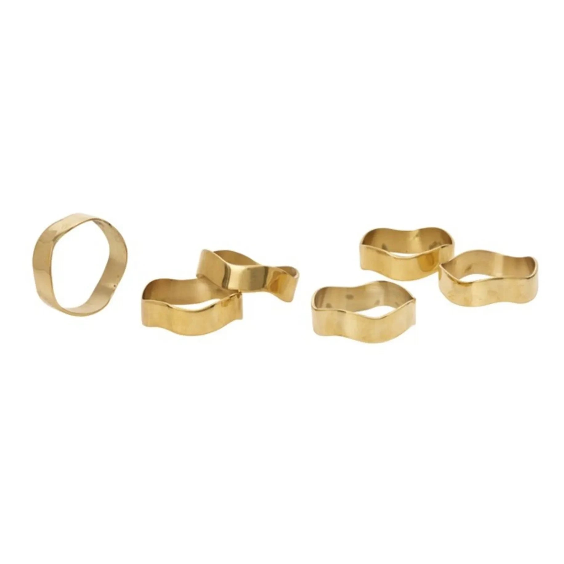 Broste Copenhagen - Zina Napkin Rings - Set of 6 | Gold