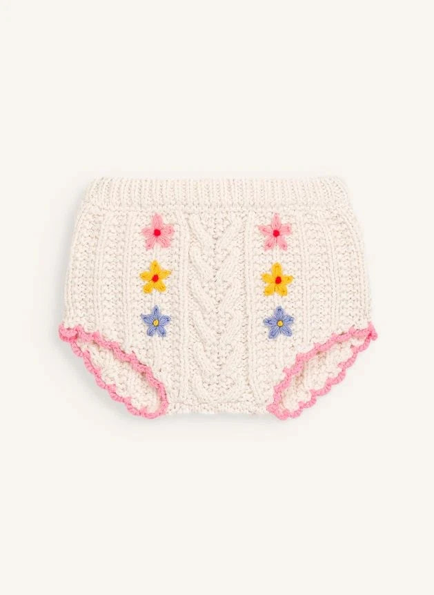 Louise Misha - Mony Laine cardigan and bloomer set | Cream