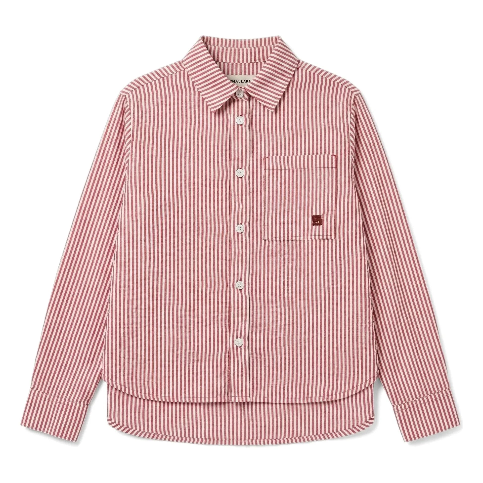 Smallable Kid - Striped Shirt | Cherry Red