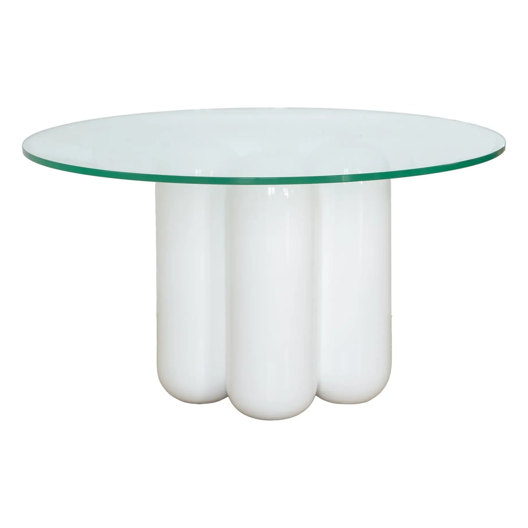 Cosin - Glass-Top Coffee Table | White
