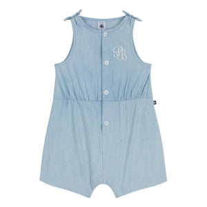 Petit Bateau - Blue Chambray Tie Jumpsuit