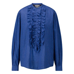 Laurence Bras - Magrita Cotton Gingham Blouse | Blue