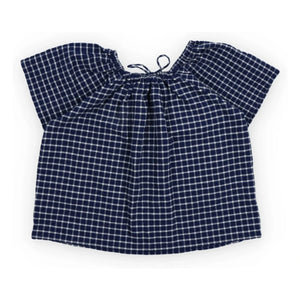 the new society - Blouse Jasmine Checkered | Dark Blue