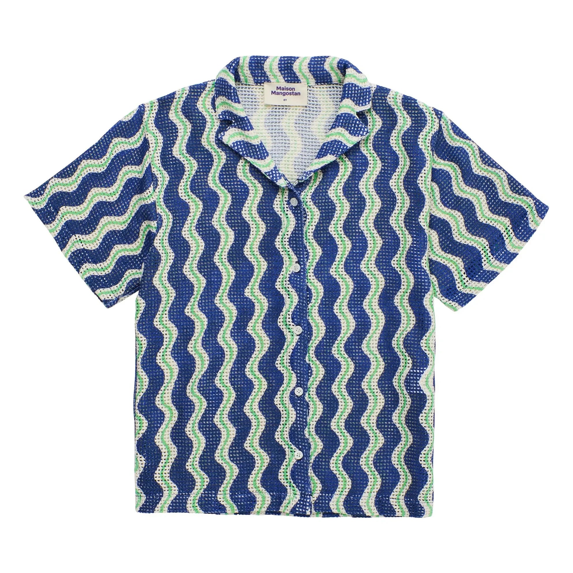 Maison Mangostan - Wavy Shirt | Blue