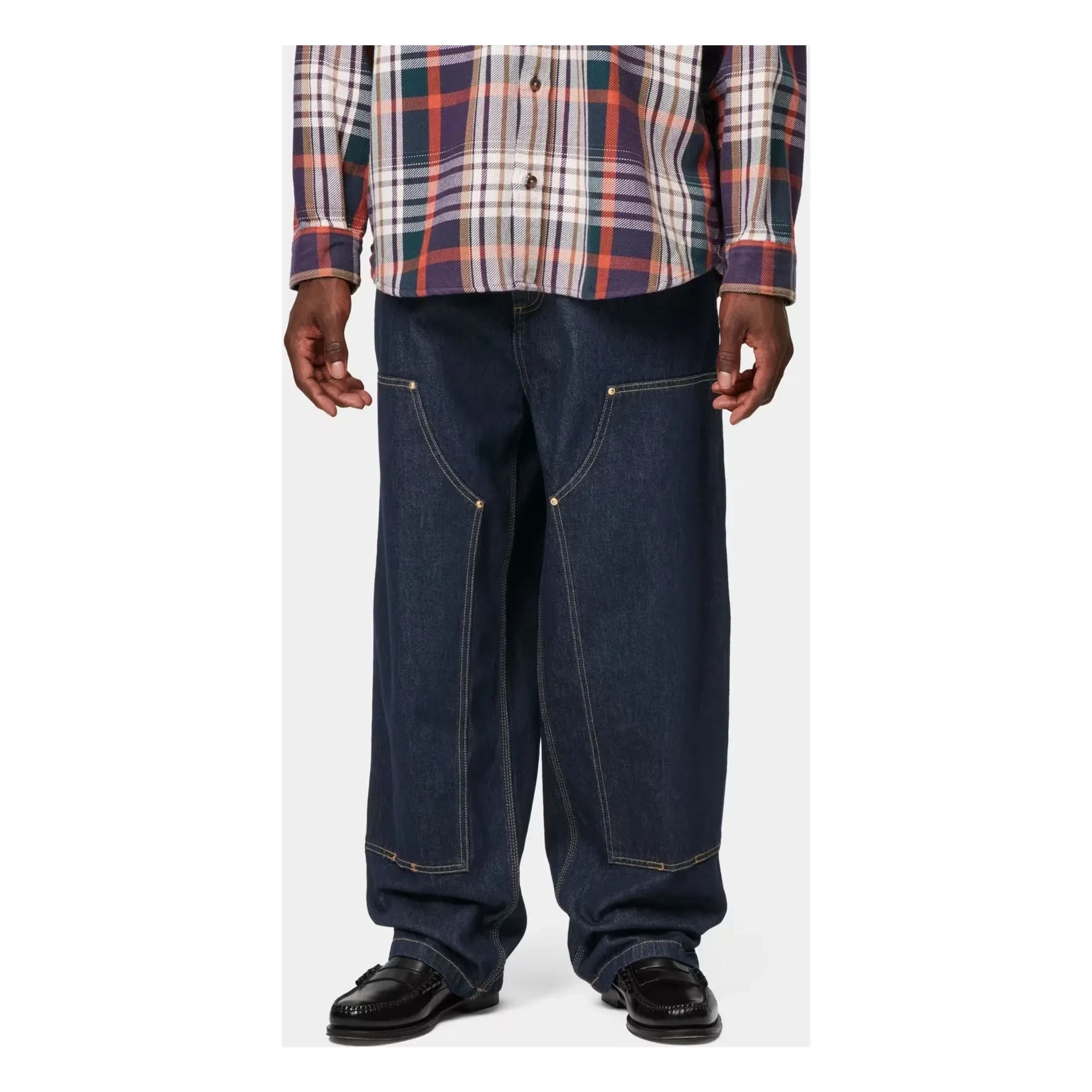 Carhartt WIP - Nash Wide-Leg Jeans with Double Knee | Raw Denim