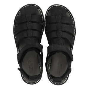 Angulus - Peach Nubuck Sandal | Black