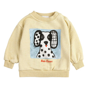 Bobo Choses - Dalmatian Organic Cotton Baby Sweatshirt | Yellow