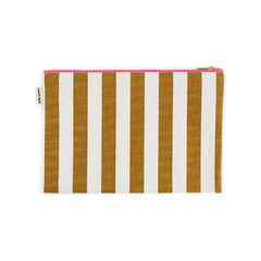 Rose in April - Lili Striped Portfolio Bag | Caramel