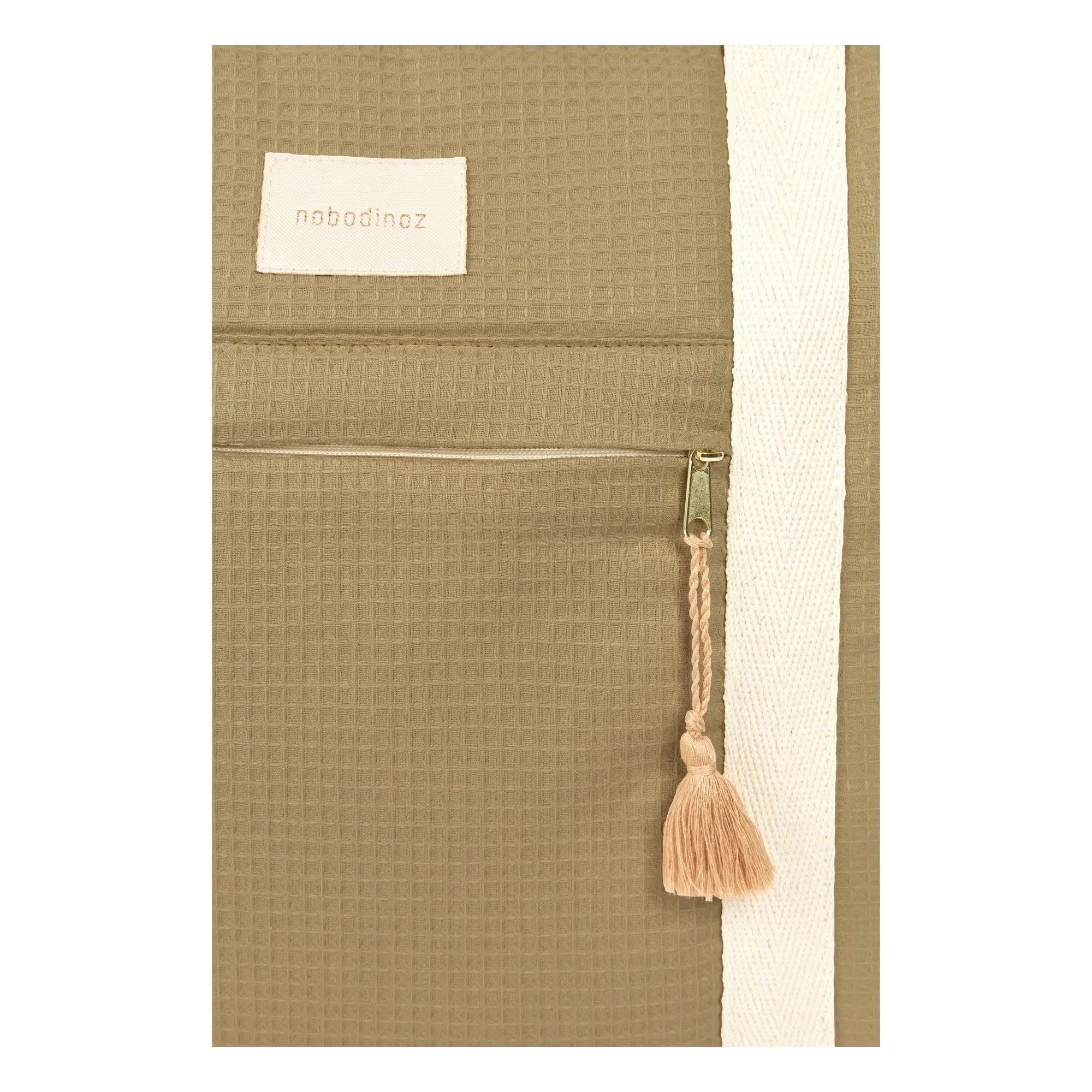 Nobodinoz - Waterproof Organic Cotton Maternity Bag Opéra | Olive