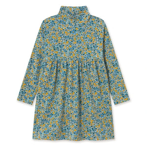 Tinycottons - Organic Cotton Corduroy Floral Dress | Blue
