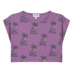 We Are Kids - Crop T-shirt Jodie Palm Organic Cotton | Purple