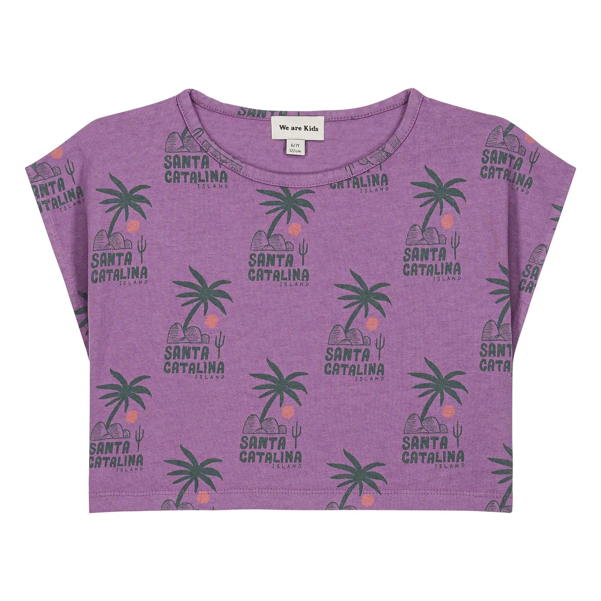 We Are Kids - Crop T-shirt Jodie Palm Organic Cotton | Purple