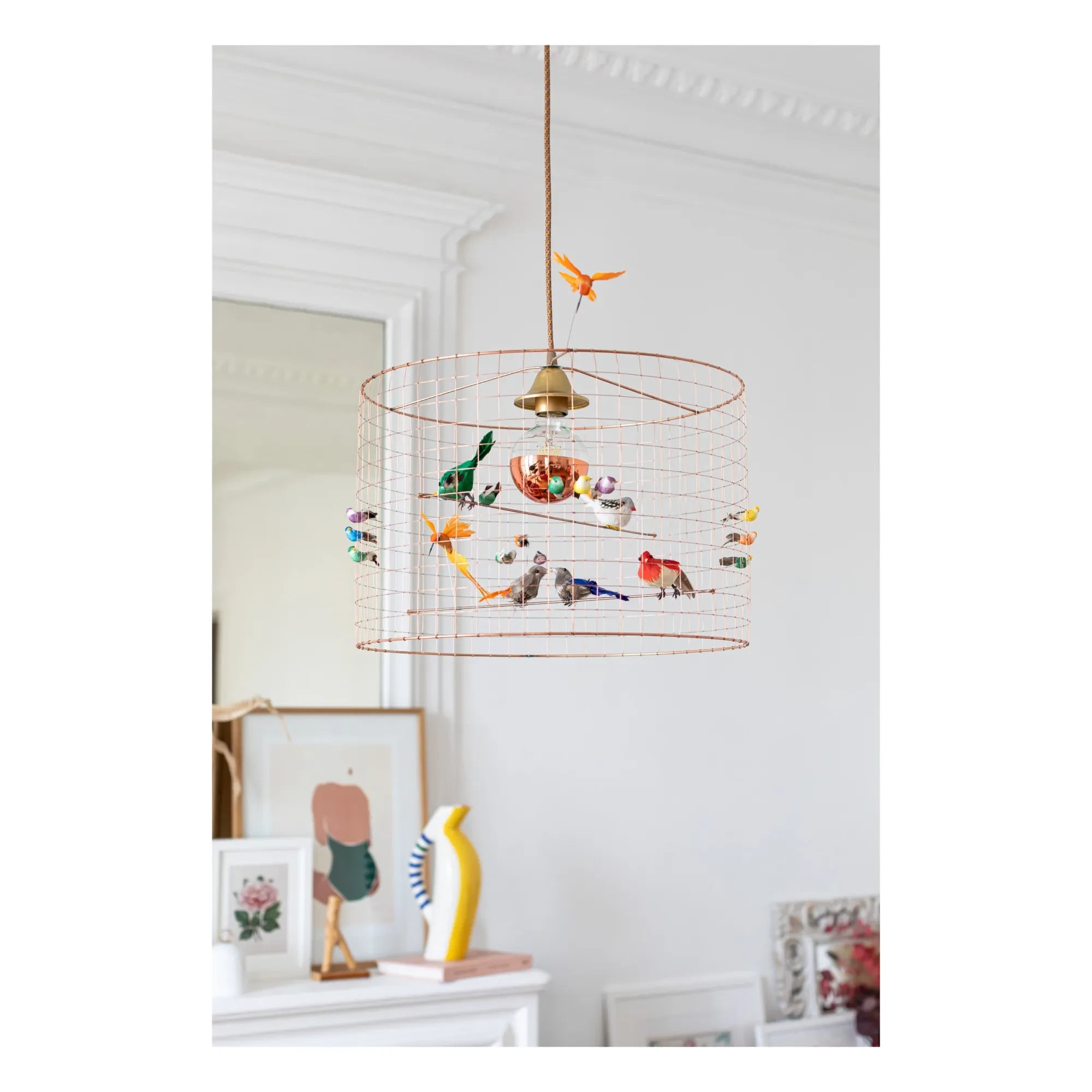 Mathieu Challières - Small Bird Cage Pendant Lamp