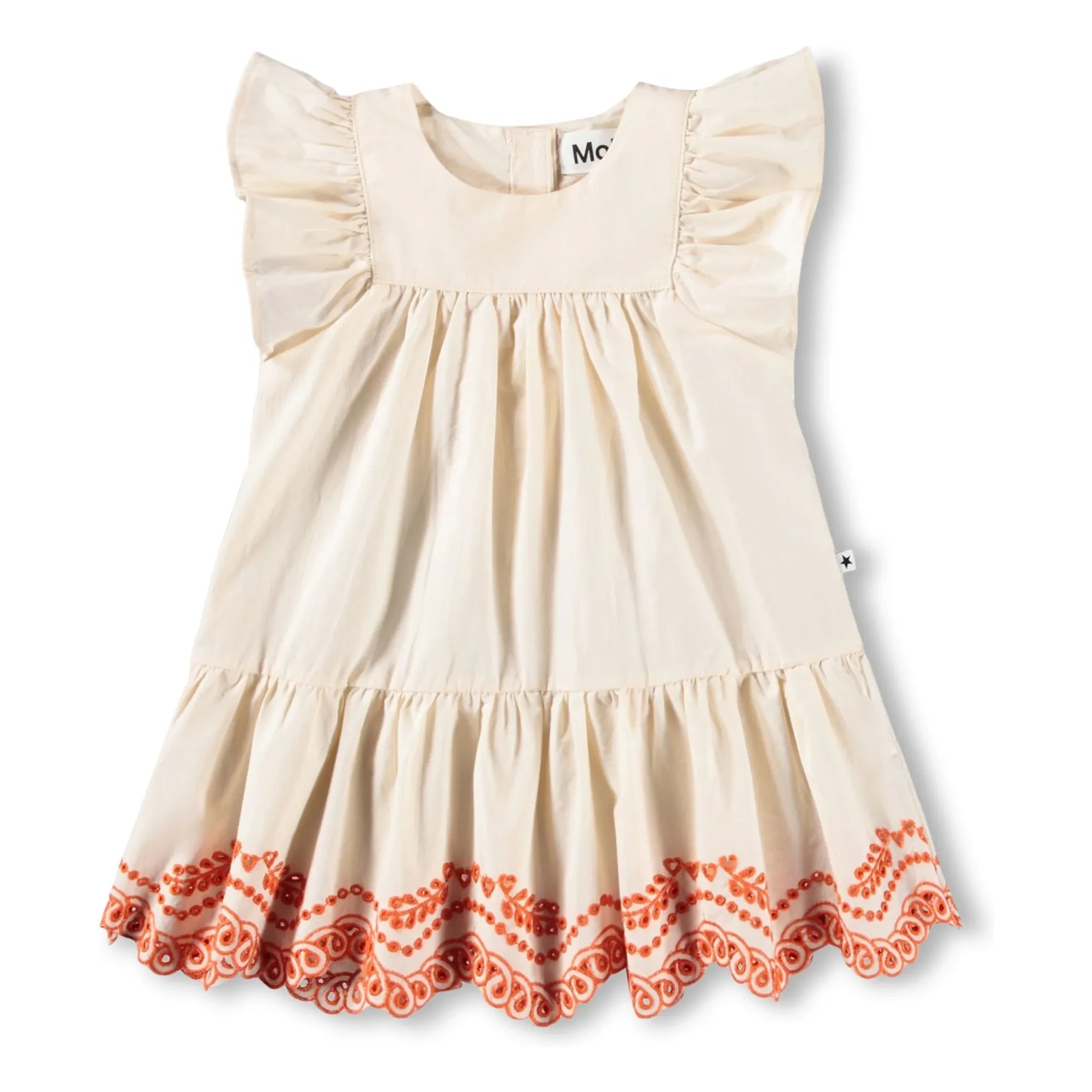 Molo - Cammas Organic Cotton Ruffled Dress | Cream