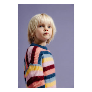 The New Society - Julia Striped Sweater | Blue