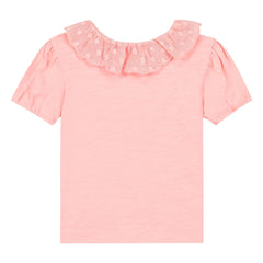 Bonton - Niris Baby Embroidered Collar T-Shirt | Powder Pink