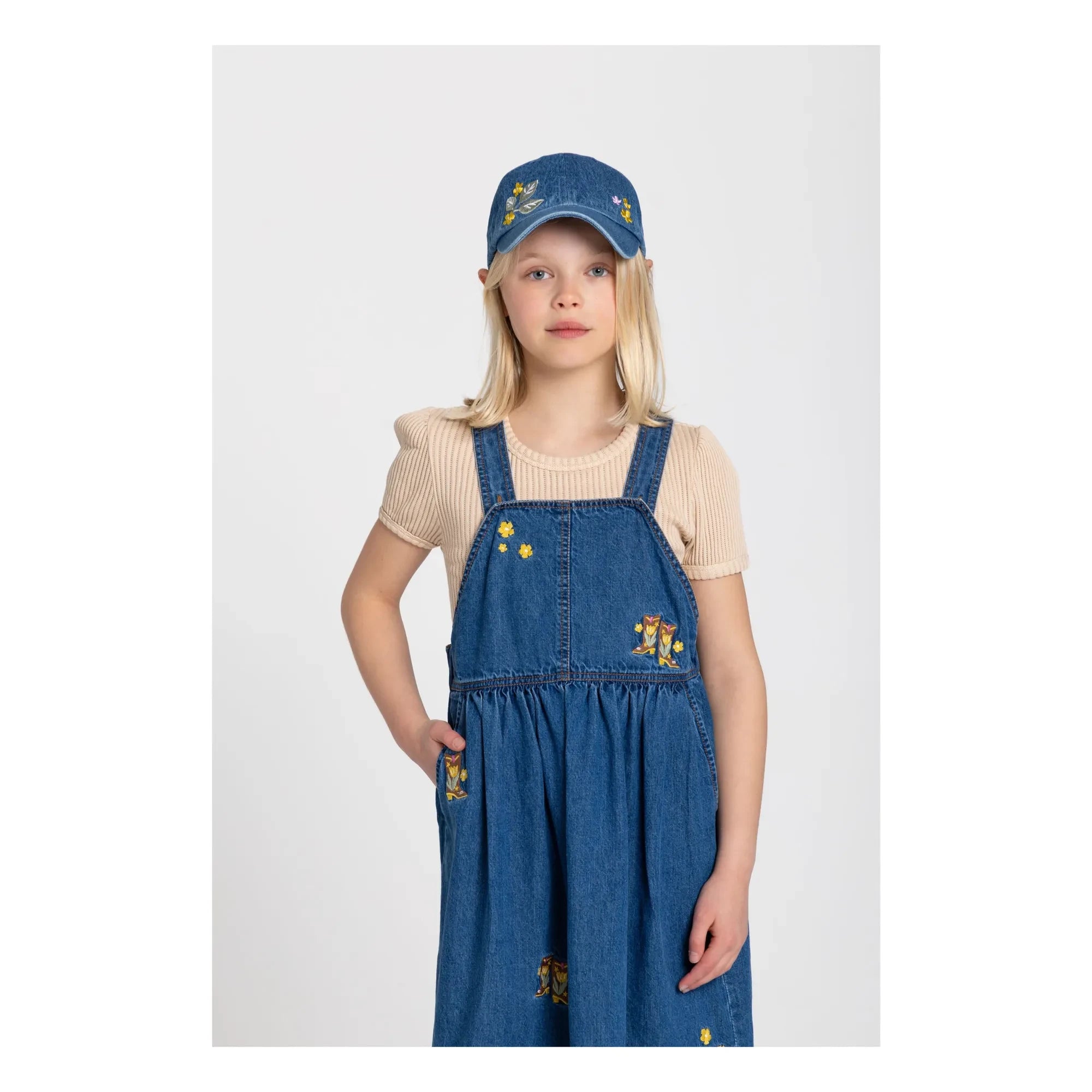 Hundred Pieces - Halo Floral Hat | Denim Blue
