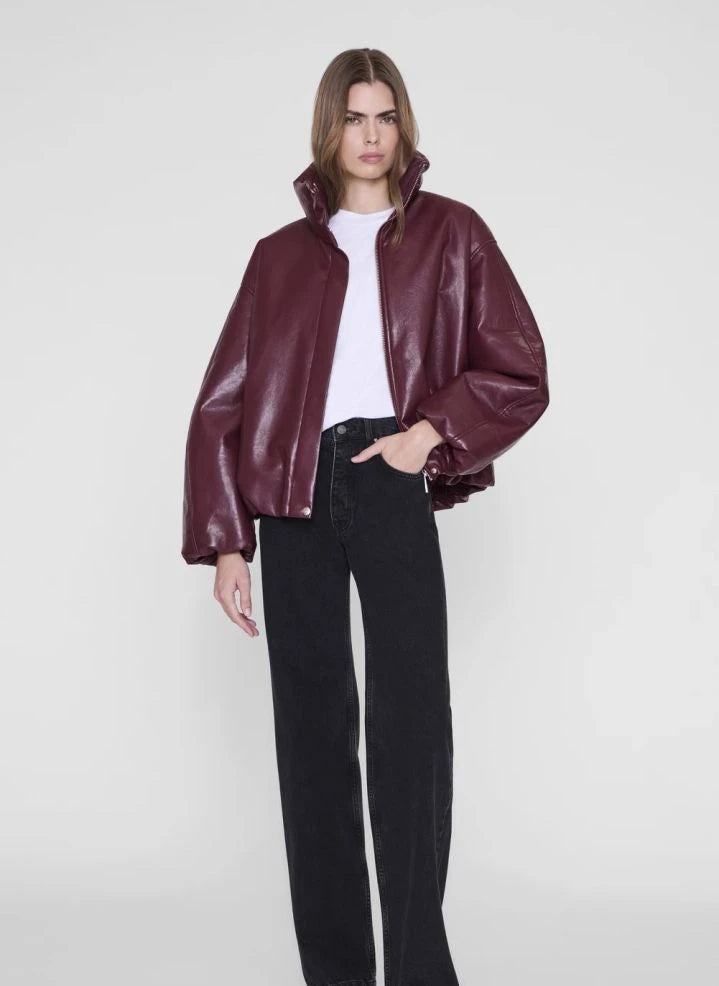 Anine Bing - Cyrus Leather Jacket | Burgundy