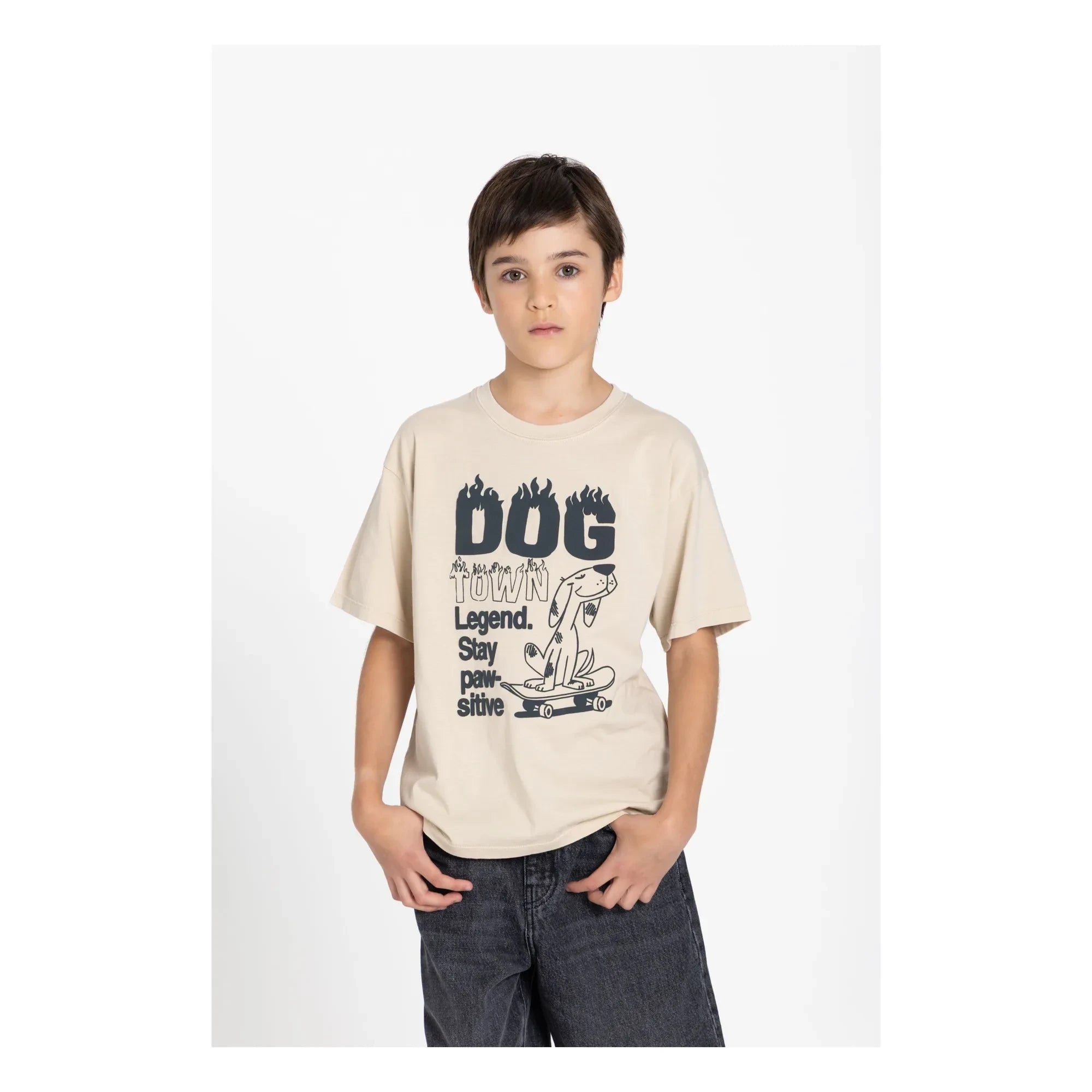 Hundred Pieces - Finn organic cotton t-shirt | Beige