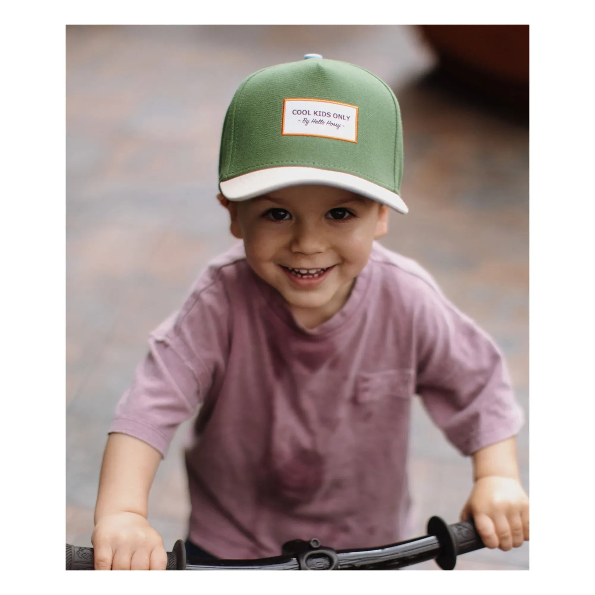 Hello Hossy - Organic Cotton Mini Curved Visor Hat | Green