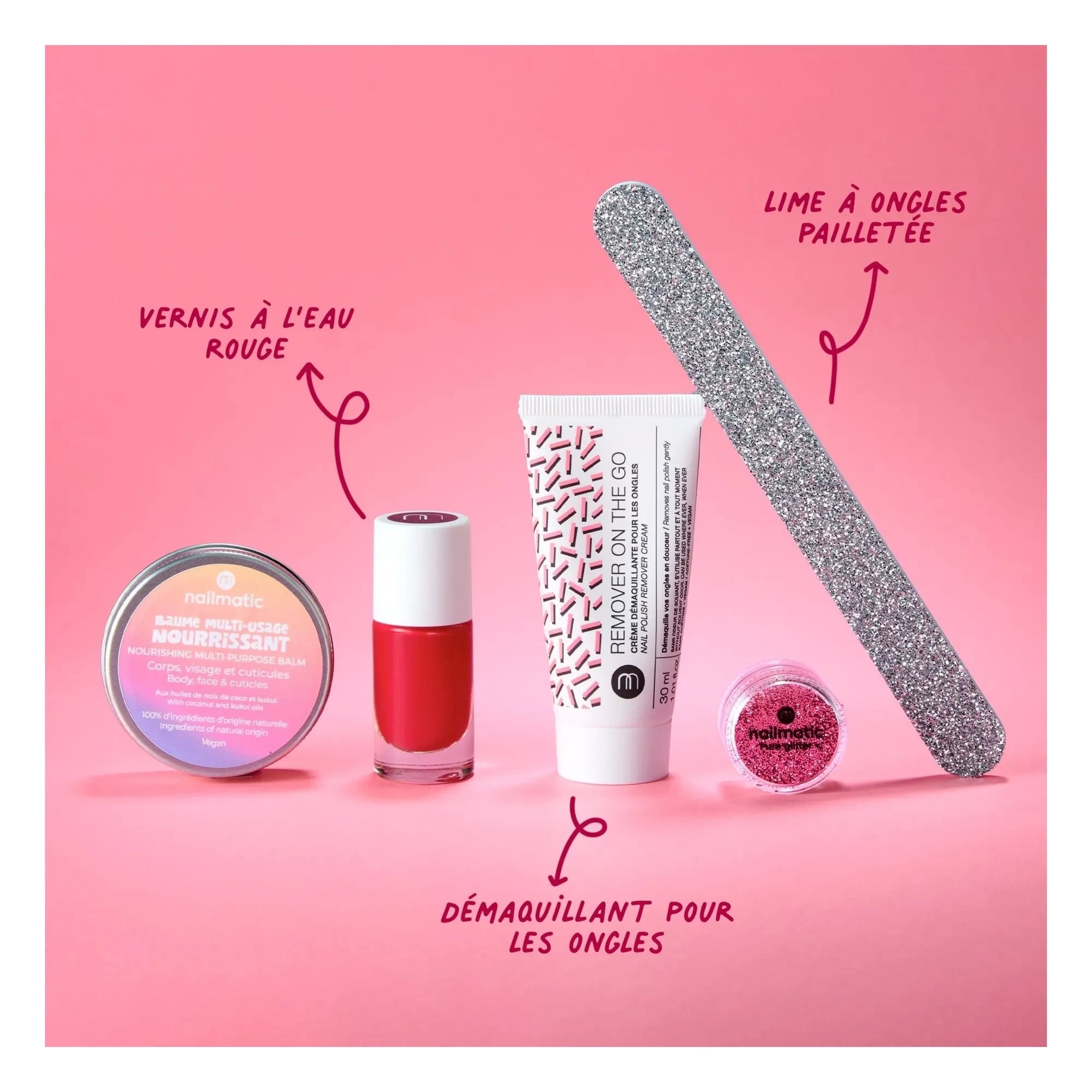 Nailmatic Kids - Glitter Nail Gang Nail Set