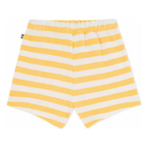 Petit Bateau - Striped Terry Shorts | Yellow