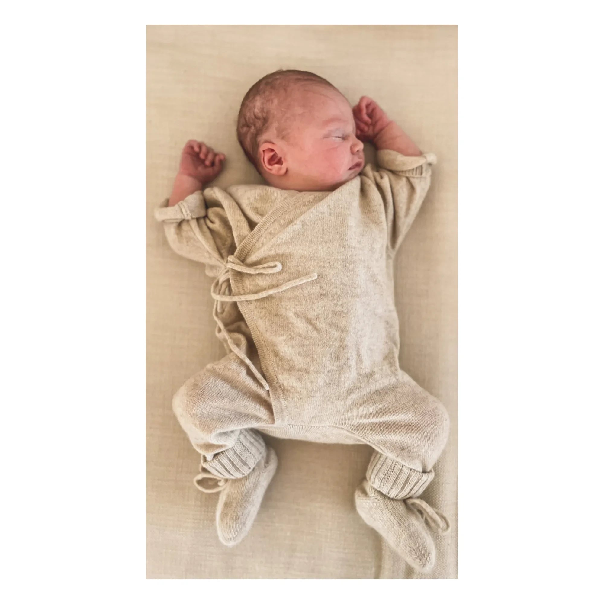My Little Freckle - Organic Cashmere Baby Romper | Beige