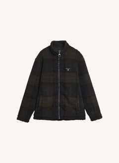 Barbour - Checked Zip Fleece Jacket | Olive